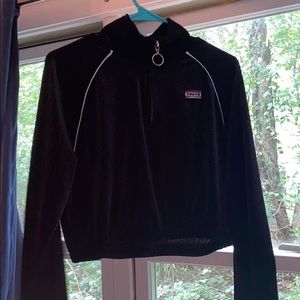 Cropped quarter zip